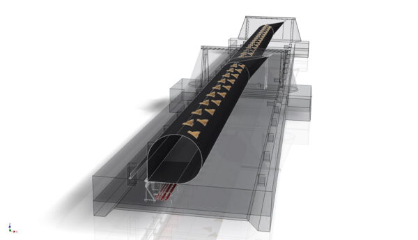 3D design of an air-filled rubber dam